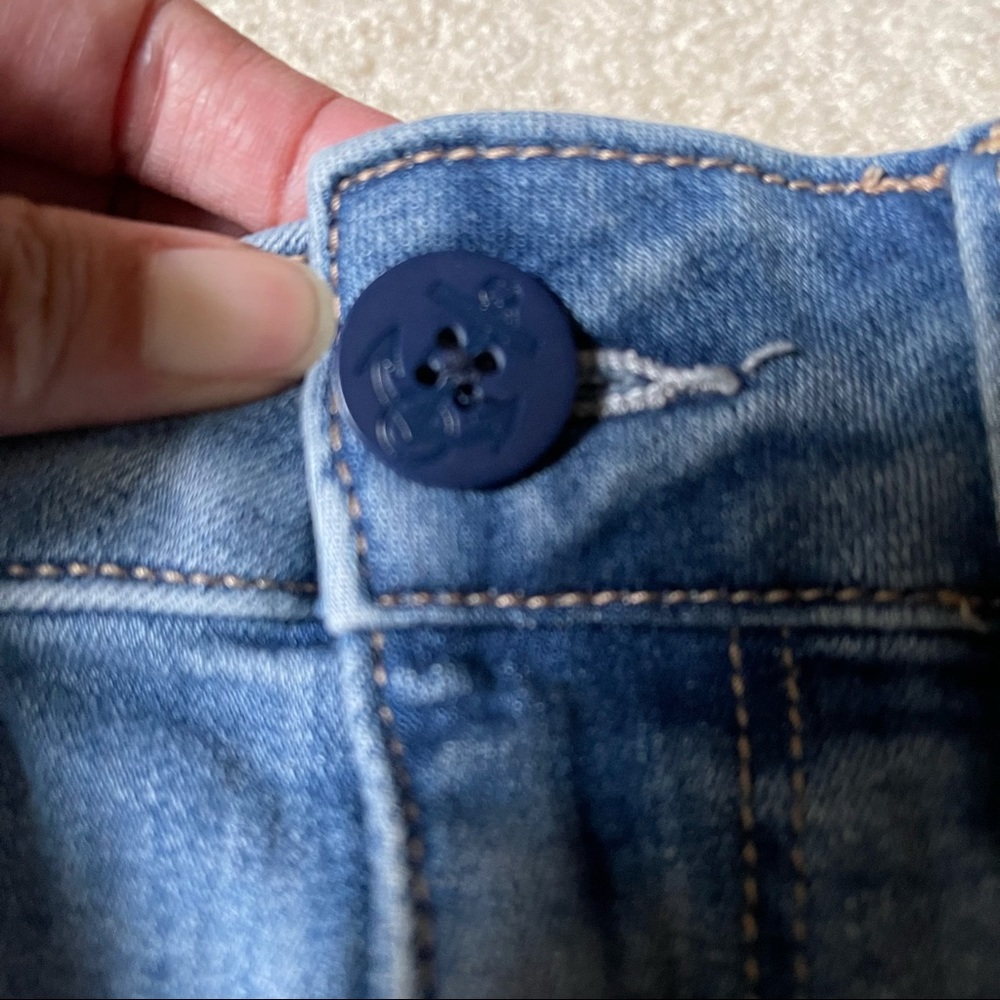 AEO Hi-Rise Mini Denim Skirt Patch Pockets-2 - Picture 4 of 9